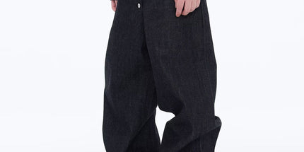 Black Wide-Leg Street Jeans