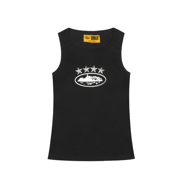 Basic LOGO Crew Neck Sleeveless Vest T-Shirt
