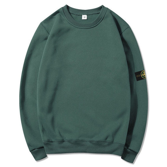STON Stone Hooded Sweatshirt Badge Crewneck