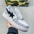 36 / White, gray, black (leather print)