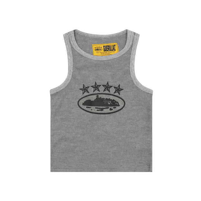 Basic LOGO Crew Neck Sleeveless Vest T-Shirt