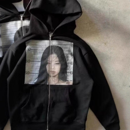 Y2K Gothic Zip Sweatshirt