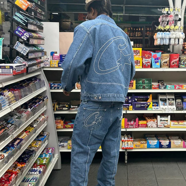 Corteiz C-Star Denim
Trucker Jacket Tracksuit