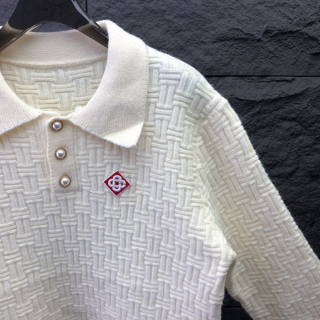 Polo Collar Knit Sweater
