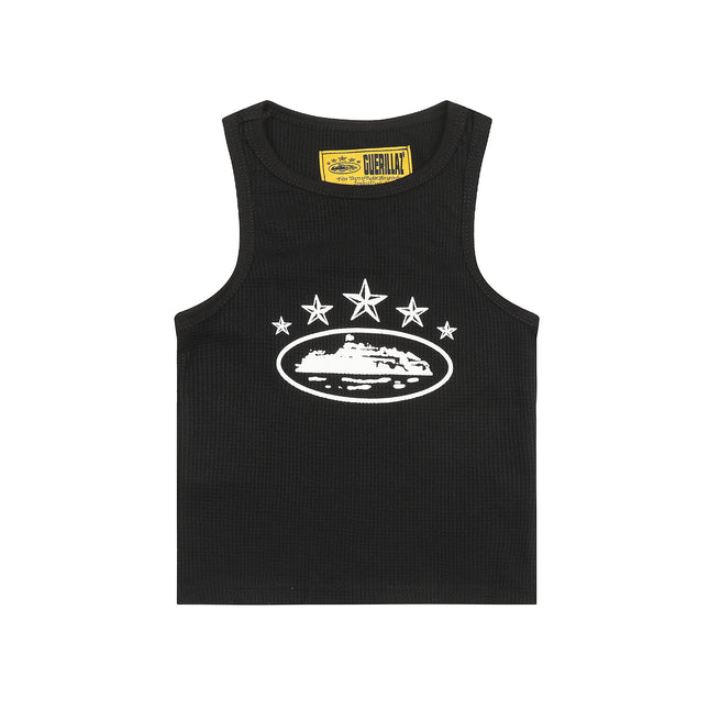 Basic LOGO Crew Neck Sleeveless Vest T-Shirt