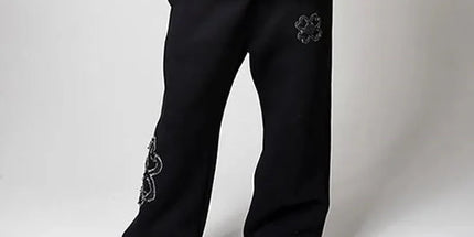 Embroidered Zip Hoodie & Pants Set Men Streetwear 2-Piece Tracksuit