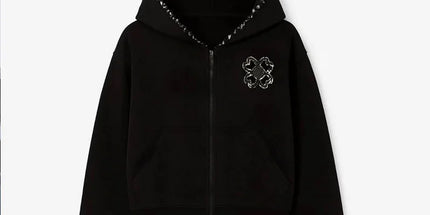 Embroidered Zip Hoodie & Pants Set Men Streetwear 2-Piece Tracksuit