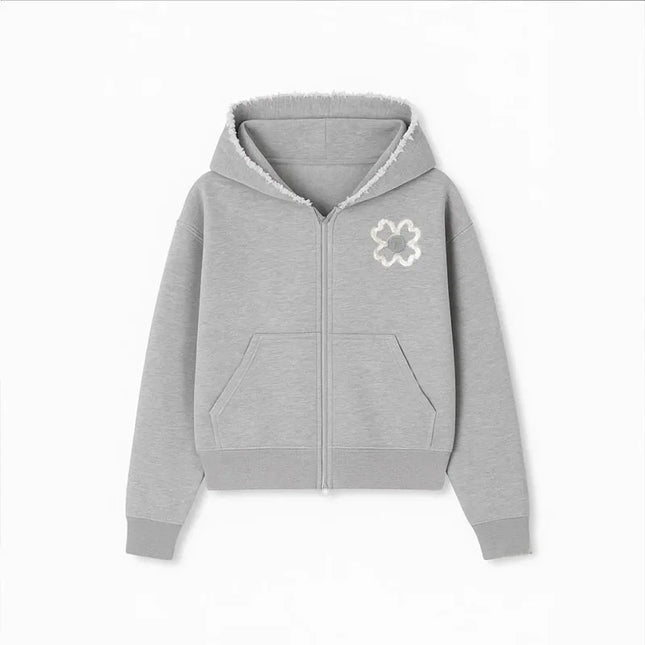 Embroidered Zip Hoodie & Pants Set Men Streetwear 2-Piece Tracksuit