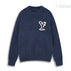 7 Dark Blue (Wool Blend Crew Neck Sweater) / XS